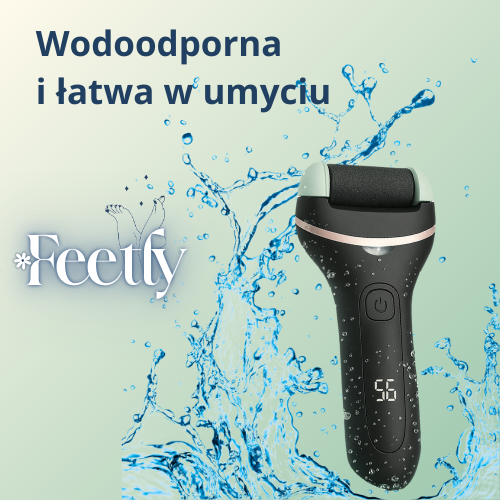 Feetly - elektryczny pilnik do stóp LED, wodoodporny, zestaw 18w1